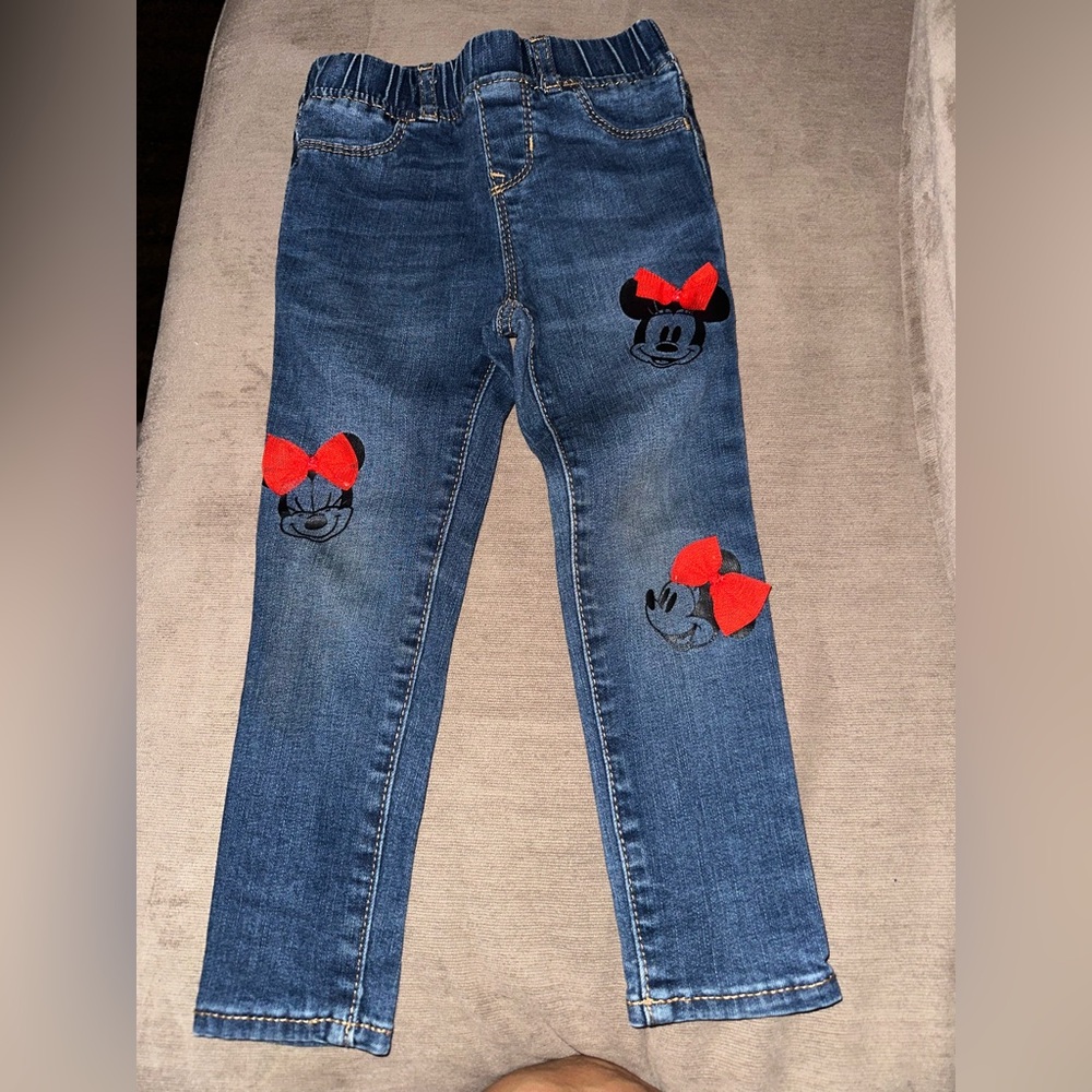 Gap Disney Minnie Mouse Toddler Girl Jegging Jeans size 4T EUC